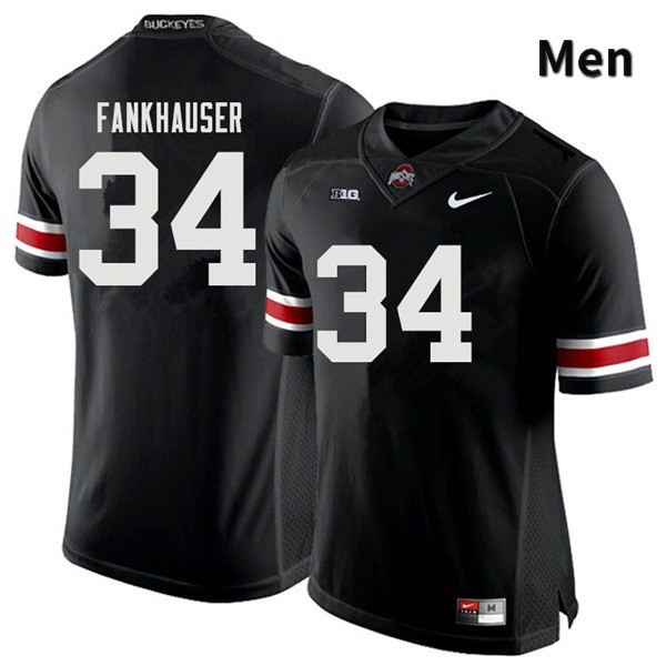 Ohio State Buckeyes Owen Fankhauser Men's #34 Black Authentic Stitched College Football Jersey